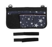 Sac latéral en fauteuil roulant Piste de rangement de bandoulière réglable à poche à poche durable pour Woelchairs Walkers 600D Tissu oxford 18 x 35 cm (Star Shaped)
