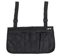 Sac Latéral pour Fauteuil Roulant, Grand Compartiment 2 Méthodes d'utilisation étanche Noir Sac de Rangement Latéral pour Fauteuil Roulant pour Poussettes pour Handicapés