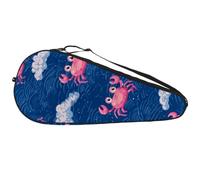 Sac léger avec bandoulière réglable Motif crabes roses sur vagues bleues