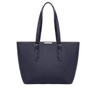 David Jones - Sac à Main Shopping Femme Grand Format - Sac Cours Lycée Fille - Cabas Fourre-Tout Porté Epaule Cuir PU Anse Longue - Shopper Grande Capacité A4 - Sac Etudiante Travail - Bleu Foncé