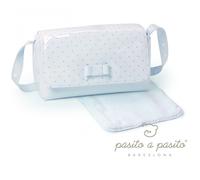 Sac + matelas à langer Pasito a Pasito Topito en éco-cuir à pois Beige /