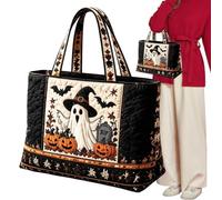 Sac Matelassé Halloween Pochette Matelassée 3D Effrayante Grande Capacité | Fourre-tout léger Pour Extérieur, Bateau, Croisière, Vacances, , Été, Gym, Déjeuner, Douche, Quai