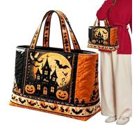 Sac Matelassé Halloween Pochette Matelassée 3D Effrayante Grande Capacité | Fourre-tout léger Pour Extérieur, Bateau, Croisière, Vacances, , Été, Gym, Déjeuner, Douche, Quai