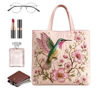 Sac Matelassé | Sacs À Main Fleuris de Rangement | Porte-monnaie matelassé et sac de courses réutilisable | Pour Ordinateur Portable, Trousse de Toilette, , Travail, École, W nd, Shopping, P