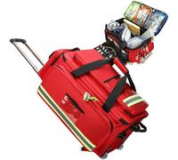 Sac Médical À Roulettes Avec Roulettes, Fourre-tout Pour Infirmière, Sac De Premier Répondant Vide Avec Compartiments, Bandoulière Réglable, Applicable Pour Les Infirmières À Domicile, Les Médecins