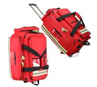 Sac médical à roulettes - Grande capacité - Tissu Oxford 1800D - Intérieur multi-poches - Pieds antidérapants - Bandes réfléchissantes pour professionnels de santé