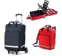 Sac Médical À Roulettes, Trousse De Premiers Secours Portable Avec Roulettes Et Trolley Détachable, Sac De Traumatologie Pour Secouristes, Idéal Pour Les Médecins Et Les Étudiants En Soins(Blue)