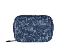 Sac médical camouflage bleu marine avec compartiments détachables, pilulier portable, grand pour sac à main