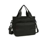 Sac médical d'urgence haute capacité avec bandoulière réglable et poche avant pour le rangement du matériel de premiers secours, Noir/blanc