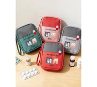 Sac médical portable "My Medicine Bag" avec motif de pilules, trousse de premiers soins compacte, sac médical pratique pour les voyages et la maison, petit sac à médicaments, pack d'urgence, disponibl