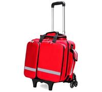 Sac médical professionnel à roulettes pour EMT, ambulanciers médicaux - Grande capacité, étanche, avec séparateurs internes pour organiser les premiers secours et les interventions d'urgence, a