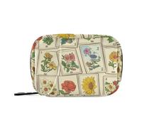 Sac médical réutilisable avec compartiments détachables, motif floral, 3 fois par jour pour sac à main