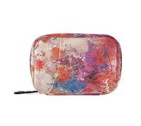 Sac médical rouge aquarelle abstrait éclaboussures d'encre rouge avec compartiments amovibles Organiseur de voyage