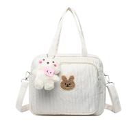 Sac messager à couches - Toile de coton lavable, taille vingt-quatre centimètres, disposition multi-poches, bandoulière réglable | Transport de voyage pour fournitures à langer Sorties quotidiennes Vo