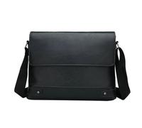 Sac Messager en Cuir Sacoche for homme en cuir synthétique, fourre-tout, for ordinateur portable, bandoulière, for le travail, les affaires, bureau, , sac de créateur Pour usage de bureau(Black)