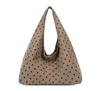 Sac messager en toile mignonne pour femmes, sac d'épaule à pois, sacs à main sous le bras, grand capacity, style vintage, parfait pour l'école, shopping, voyages, vacances, travail et usage