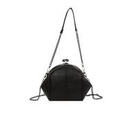 Sac messager matelassé simple, sac à bandoulière en chaîne design de niche, sac à bandoulière polyvalent quotidien, sac à clip de couleur unie, 1 couleur, (20cm(Max Length(30cm)
