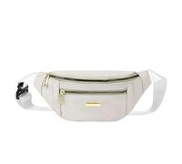 Sac messager polyvalent décontracté en tissu multi-couches pour téléphone portable, sac banane pour chargement de téléphone, blanc, taille unique