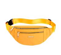 Sac messager polyvalent décontracté en tissu, sac à bandoulière multi-couches pour téléphone portable, sacoche en cuir pour femme, jaune, taille unique