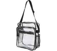 Sac messager transparent,sac à bandoulière en PVC,design zippé visible,pour voyage et shopping PZCC