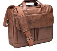 Sac messager vintage en PU pour ordinateur portable pour hommes et femmes - le sac à bandoulière idéal pour le bureau, le travail et les voyages. CUIR PLEINE FLEUR : Nos sacs sont fabriqués en cuir pl