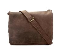 Sac messenger en cuir Harold's Antic - Marron - Dossier A4 - Bandoulière 134cm