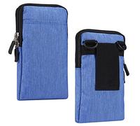 Sac Messenger pour Téléphone Portable, Sac Téléphone Ceinture Homme, Multi Poches Portefeuille Téléphone Sac de Taille zippée Étui Sac Housse de Transport Clip Coque Sac Banane Pochette Poche