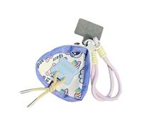 Sac miniature en nylon souple pour organiseur essentiel multifonction avec sangle de poche, porte-monnaie en nylon couleur macaron, Couleur 1, Bag short rope brace