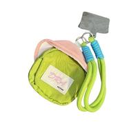 Sac miniature en nylon souple pour organiseur essentiel multifonction avec sangle de poche, porte-monnaie en nylon couleur macaron, Couleur 3, Bag short rope brace