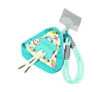 Sac miniature en nylon souple pour organiseur essentiel multifonction avec sangle de poche, porte-monnaie en nylon couleur macaron, Couleur 5, Bag short rope brace