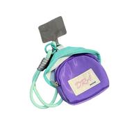 Sac miniature en nylon souple pour organiseur essentiel multifonction avec sangle de poche, porte-monnaie en nylon couleur macaron, Couleur 4, Bag short rope brace