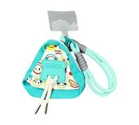 Sac miniature en nylon souple pour organiseur multifonction essentiel avec sangle de poche, couleur macaron, sangle amovible, pochette miniature, Couleur 5, Bag short rope brace