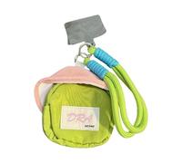 Sac miniature en nylon souple pour organiseur multifonction essentiel avec sangle de poche, couleur macaron, sangle amovible, pochette miniature, Couleur 3, Bag short rope brace