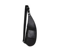 Sac monobretelle en cuir Hexagona Ref 59585 Noir 16*43*4,5 cm