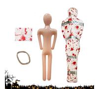 Sac Mortuaire Décorations Halloween - Silhouette Gonflable | Sanguinolente Réaliste Grandeur Nature pour Porche Maison Hantée Clôture Pelouse Fête Jardin
