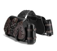 Sac Moto pour Yamaha XV 250 Virago 1989-2022, Motorcycle Saddle Bags Waterproof PU Leather Side Bag, Vintage Tail Bag Motorbike Accessories with Quick Release Straps,D