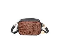 Sac noir fantaisie à motif léopard avec fermeture à glissière