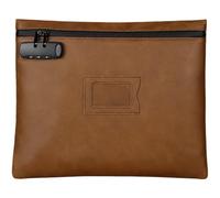 Sac notarial avec serrure, pochette de documents verrouillable, sac de fournitures notariales à code 3 chiffres, pochette en PU pour dossiers A4, journaux, tampons, bureau, maison, marron