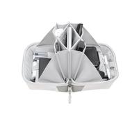 Sac organisateur de câbles pour appareils électroniques avec organisateur de câbles avec ouverture à 180 ° - Boîte de rangement pour batteries - 2024, Blanc, Consulte la descripción, Voir description
