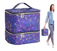 Sac Organisateur De Kit D'ongles-étui De Fournitures D'ongles De 25.5x20x24cm, Support De Poignée Portable | Organisateur De Stockage De Séparation D'éponge Pour 30 Bouteilles De Vernis Gel Salon