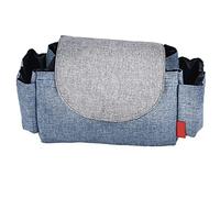 Sac Organisateur de Poussette Pratique et élégant, Rangement Multifonctionnel pour Bouteilles, Couches, Téléphones, Clés et Jouets, Tissu Imperméable, Convient à la Plupart des