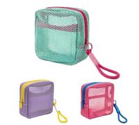 Sac Organisateur - Mini Filet | cosmétique en Maille Petit | Dopamine - tdrousse Maquillage Transparente, de Toilette, Compartiments avec dragonne, Trousse à Crayons de Voyage, à Mon