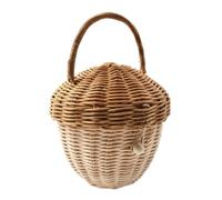 Sac Paille Champignon maison panier sac femmes mode rotin sacs à main belle été plage paille Bali vacances concepteur osier tissé boîte(Pine Cone Handbags)