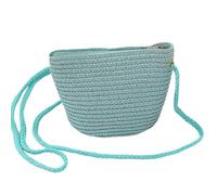 Sac Paille Sac à bandoulière de printemps for enfants filles, sacoche créative en paille couleur Pure for, porte-monnaie, Mini sacs main princesse mignons(E)