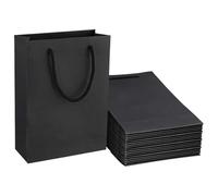 Sac Papier Kraft Petits sacs en papier kraft épais avec poignées for petites entreprises, cadeaux for mariage, anniversaire, fête(12x6x10CM)