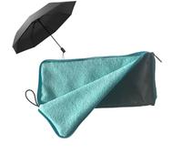 Sac parapluie - Serviettes de séchage des mains en chenille avec fermeture éclair, sac de rangement super absorbant, housse de parapluie à séchage rapide pour parapluie pliable, voiture, maison Vllold