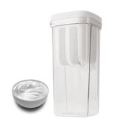 Sac Passoire - Tasse De Qualité Alimentaire Transparente AS/PC Avec Couvercle En PP Blanc Et Filtre En Acier Inoxydable 304 | Passoire À Yaourt | Filtre À Mailles | Outil De Cuisine Durable Pour Le Ya
