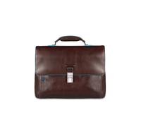 Sac Piquadro Dossier en cuir brun carre bleu CA3111B2-MO BROWN UNI