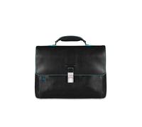 Sac Piquadro Dossier en cuir noir carre bleu - CA3111B2-N BLACK UNI