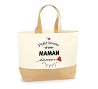 Sac - PLANETEE - Bazar Maman d'Amour - Coton et Jute - Personnalisable - Écologique